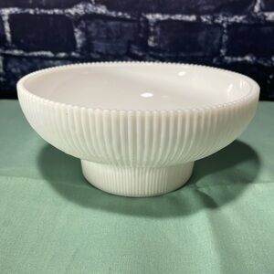 Vintage Hoosier Glass Ribbed Bowl